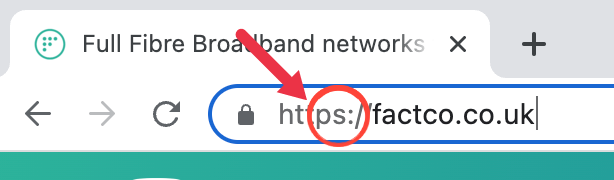Evidence of FACTCO's online security