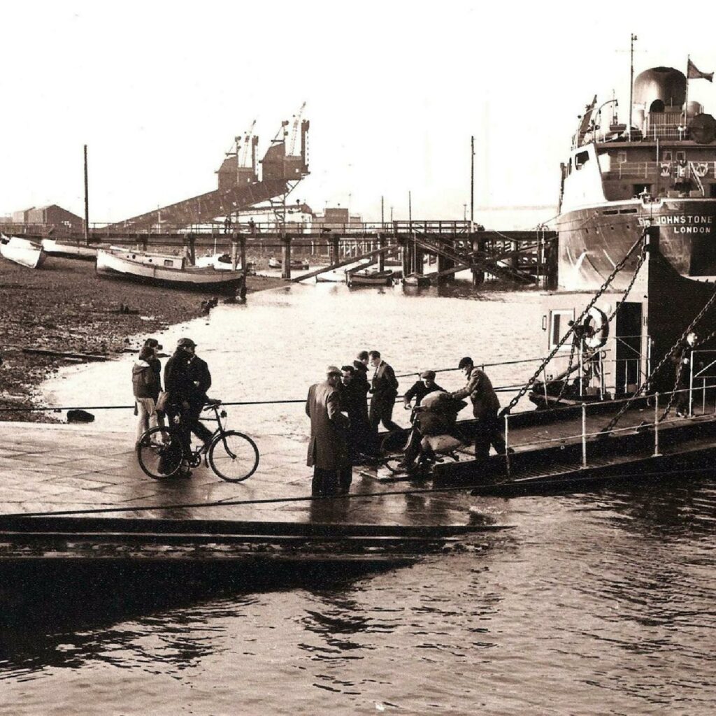 Black and white image of Cambois